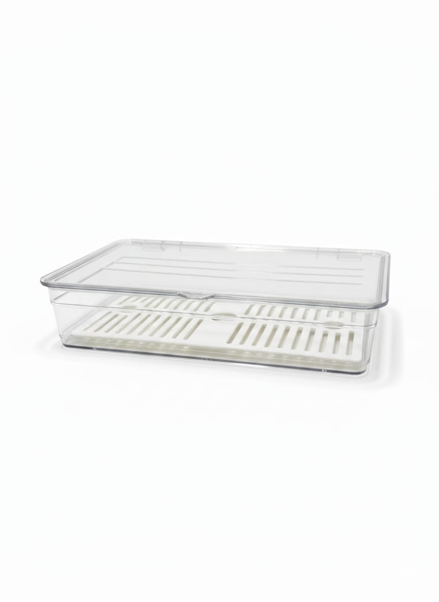 AKDC Transparent Plastic Vegetable Storage Box – Fresh Produce Organizer for Refrigerator & Pantry - Al Kabayel Discount CentreAKDC Transparent Plastic Vegetable Storage Box – Fresh Produce Organizer for Refrigerator & PantryOrganizers & AccessoriesAKDCAl Kabayel Discount Centre