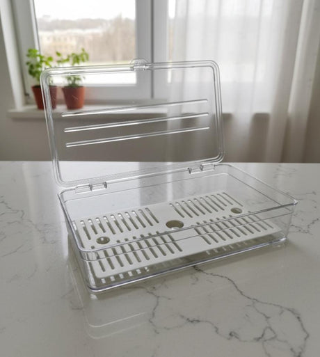 AKDC Transparent Plastic Vegetable Storage Box – Fresh Produce Organizer for Refrigerator & Pantry - Al Kabayel Discount CentreAKDC Transparent Plastic Vegetable Storage Box – Fresh Produce Organizer for Refrigerator & PantryOrganizers & AccessoriesAKDCAl Kabayel Discount Centre