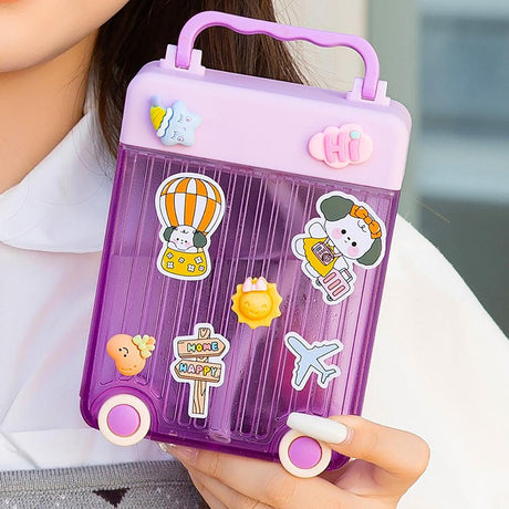 AKDC Transparent Plastic Water Bottle 450ml with Stickers, Trolly Design, Purple - Al Kabayel Discount CentreAKDC Transparent Plastic Water Bottle 450ml with Stickers, Trolly Design, PurpleWater BottlesAKDCAl Kabayel Discount Centre