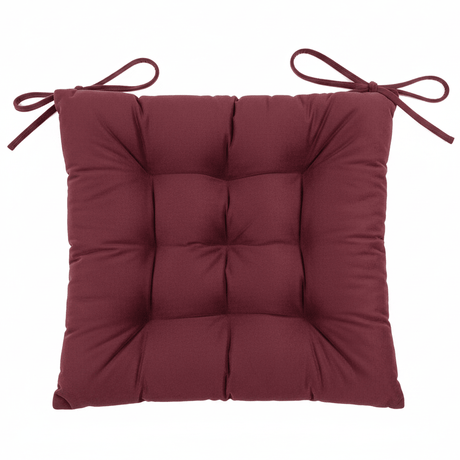 AKDC Tufted Velvet Burgundy Square Chair Cushion with Ties Soft Thick Seat Pad for Dining Chairs Office and Home 40 × 40cm - Al Kabayel Discount CentreAKDC Tufted Velvet Burgundy Square Chair Cushion with Ties Soft Thick Seat Pad for Dining Chairs Office and Home 40 × 40cmFloor Pillows & CushionsAKDCAl Kabayel Discount Centre