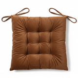 AKDC Tufted Velvet Cinnamon Brown Square Chair Pad with Ties Soft Supportive Cushion for Dining Chairs and Office Use 40 cm - Al Kabayel Discount CentreAKDC Tufted Velvet Cinnamon Brown Square Chair Pad with Ties Soft Supportive Cushion for Dining Chairs and Office Use 40 cmFloor Pillows & CushionsAKDCAl Kabayel Discount Centre