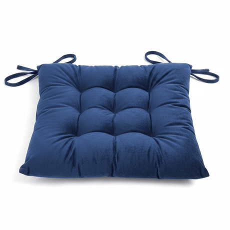 AKDC Tufted Velvet Navy Blue Square Seat Cushion with Ties Elegant Comfortable Chair Pad for Dining and Living Room 40 cm - Al Kabayel Discount CentreAKDC Tufted Velvet Navy Blue Square Seat Cushion with Ties Elegant Comfortable Chair Pad for Dining and Living Room 40 cmFloor Pillows & CushionsAKDCAl Kabayel Discount Centre