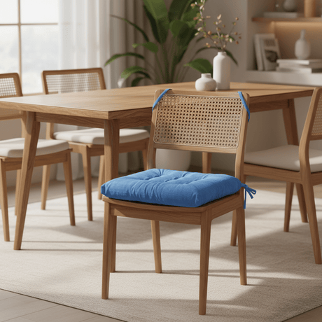 AKDC Tufted Velvet Sky Blue Square Seat Cushion with Ties Decorative Comfortable Chair Pad for Home and Dining Chairs 40 cm - Al Kabayel Discount CentreAKDC Tufted Velvet Sky Blue Square Seat Cushion with Ties Decorative Comfortable Chair Pad for Home and Dining Chairs 40 cmFloor Pillows & CushionsAKDCAl Kabayel Discount Centre
