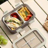 AKDC Two Compartment Lunch Box with Cutlery 850ml, SUS304 Stainless Steel Interior, Beige - Al Kabayel Discount CentreAKDC Two Compartment Lunch Box with Cutlery 850ml, SUS304 Stainless Steel Interior, BeigeFood ContainersAKDCAl Kabayel Discount Centre