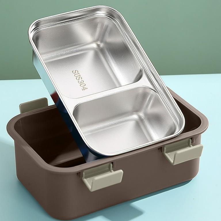 AKDC Two Compartment Lunch Box with Cutlery 850ml, SUS304 Stainless Steel Interior, Beige - Al Kabayel Discount CentreAKDC Two Compartment Lunch Box with Cutlery 850ml, SUS304 Stainless Steel Interior, BeigeFood ContainersAKDCAl Kabayel Discount Centre