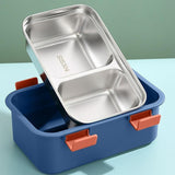 AKDC Two Compartment Lunch Box with Cutlery 850ml, SUS304 Stainless Steel Interior, Navy Blue/BloodOrange - Al Kabayel Discount CentreAKDC Two Compartment Lunch Box with Cutlery 850ml, SUS304 Stainless Steel Interior, Navy Blue/BloodOrangeFood ContainersAKDCAl Kabayel Discount Centre