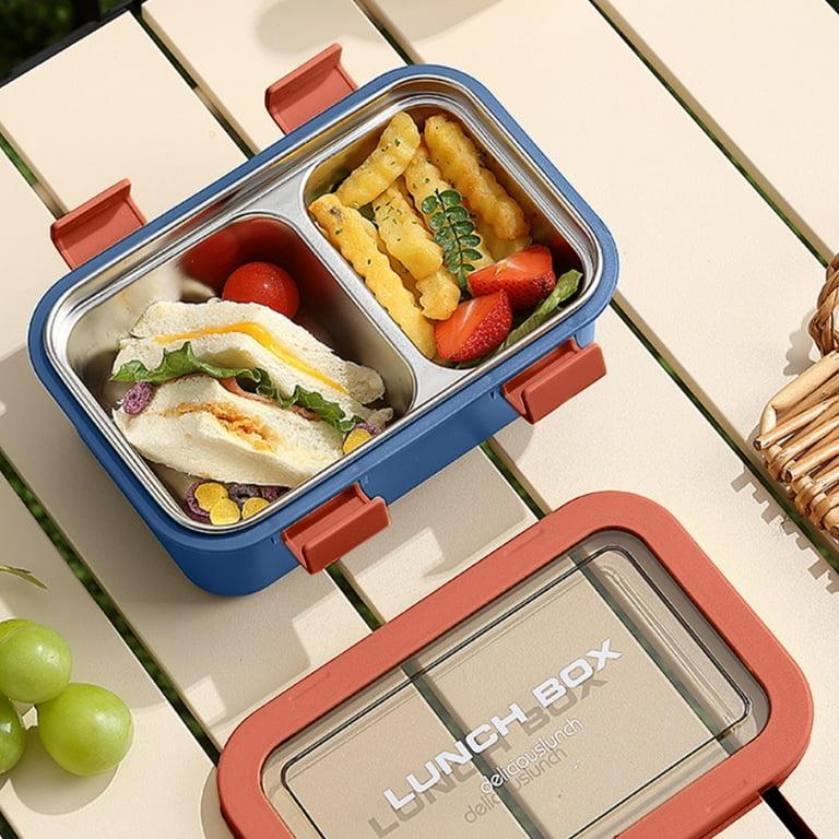 AKDC Two Compartment Lunch Box with Cutlery 850ml, SUS304 Stainless Steel Interior, Navy Blue/BloodOrange - Al Kabayel Discount CentreAKDC Two Compartment Lunch Box with Cutlery 850ml, SUS304 Stainless Steel Interior, Navy Blue/BloodOrangeFood ContainersAKDCAl Kabayel Discount Centre