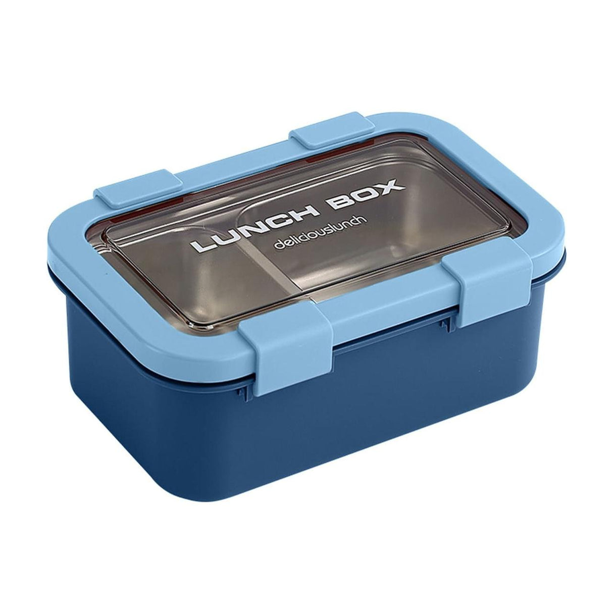 AKDC Two Compartment Lunch Box with Cutlery 850ml, SUS304 Stainless Steel Interior, Navy Blue - Al Kabayel Discount CentreAKDC Two Compartment Lunch Box with Cutlery 850ml, SUS304 Stainless Steel Interior, Navy BlueFood ContainersAKDCAl Kabayel Discount Centre