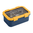 AKDC Two Compartment Lunch Box with Cutlery 850ml, SUS304 Stainless Steel Interior, Navy Blue/Yellow - Al Kabayel Discount CentreAKDC Two Compartment Lunch Box with Cutlery 850ml, SUS304 Stainless Steel Interior, Navy Blue/YellowFood ContainersAKDCAl Kabayel Discount Centre
