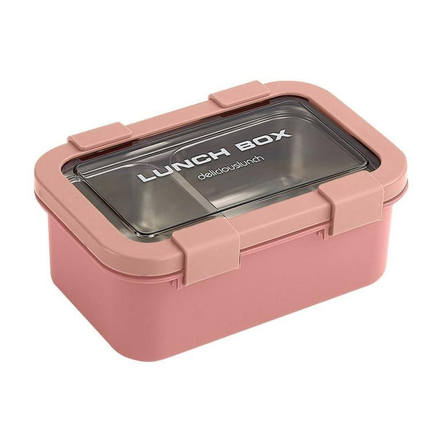 AKDC Two Compartment Lunch Box with Cutlery 850ml, SUS304 Stainless Steel Interior, Pink - Al Kabayel Discount CentreAKDC Two Compartment Lunch Box with Cutlery 850ml, SUS304 Stainless Steel Interior, PinkFood ContainersAKDCAl Kabayel Discount Centre