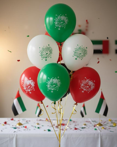 AKDC UAE Balloon Set – Pack of 8 National Day Balloons for Party & Celebration Décor - Al Kabayel Discount CentreAKDC UAE Balloon Set – Pack of 8 National Day Balloons for Party & Celebration DécorHome Décor AccentsAKDCAl Kabayel Discount Centre