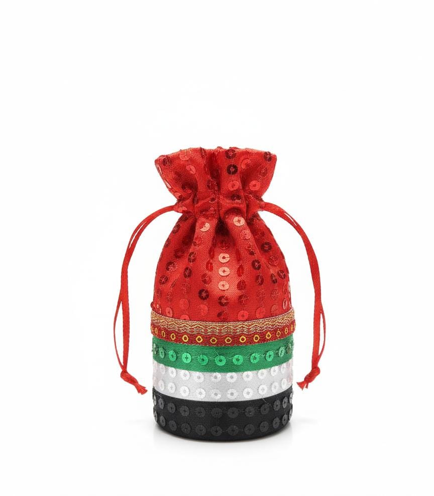 AKDC UAE Cloth Gift Bag – 12CM Traditional Fabric Bag for National Day Gift Wrapping & Décor - Al Kabayel Discount CentreAKDC UAE Cloth Gift Bag – 12CM Traditional Fabric Bag for National Day Gift Wrapping & DécorHome Décor AccentsAKDCAl Kabayel Discount Centre