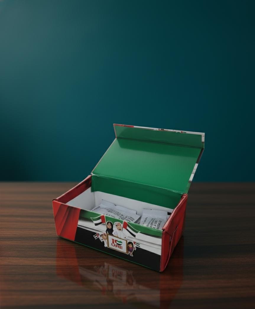 AKDC UAE Gift Box – Small Size 16×6CM, Ideal for National Day Gifting & Souvenir Packaging - Al Kabayel Discount CentreAKDC UAE Gift Box – Small Size 16×6CM, Ideal for National Day Gifting & Souvenir PackagingHome Décor AccentsAKDCAl Kabayel Discount Centre