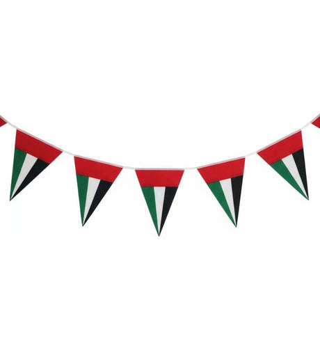 AKDC UAE Triangle Hanging Flag Set – Pack of 6, 23CM National Day Bunting for Indoor & Outdoor Decoration - Al Kabayel Discount CentreAKDC UAE Triangle Hanging Flag Set – Pack of 6, 23CM National Day Bunting for Indoor & Outdoor DecorationHome Décor AccentsAKDCAl Kabayel Discount Centre