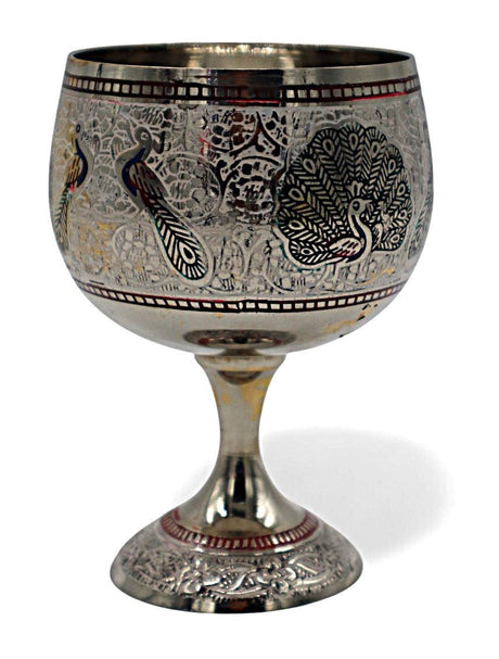 AKDC Vintage Brass Stem Glass – Silver - Finish Decorative Elegant Drinkware Piece, 11×7 cm - Al Kabayel Discount CentreAKDC Vintage Brass Stem Glass – Silver - Finish Decorative Elegant Drinkware Piece, 11×7 cmDrinkware SetsAKDCAl Kabayel Discount Centre