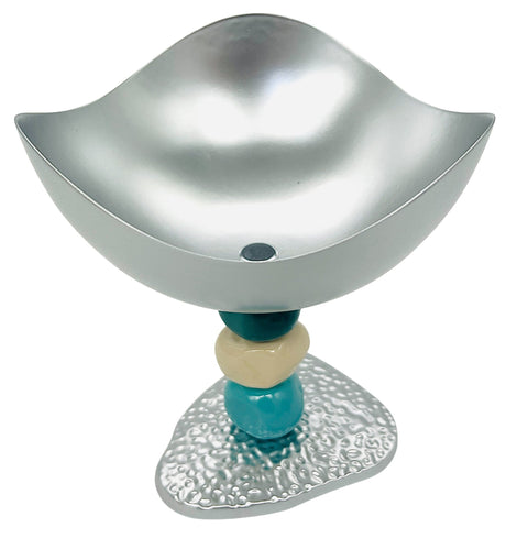 AKDC Wave Metal Footed Candy Bowl 14.5cm*14.5cm*15, Silver - Al Kabayel Discount CentreAKDC Wave Metal Footed Candy Bowl 14.5cm*14.5cm*15, SilverBowlsAKDCAl Kabayel Discount Centre