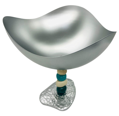 AKDC Wave Metal Footed Candy Bowl 24.5cm*24.5cm*26, Silver - Al Kabayel Discount CentreAKDC Wave Metal Footed Candy Bowl 24.5cm*24.5cm*26, SilverBowlsAKDCAl Kabayel Discount Centre
