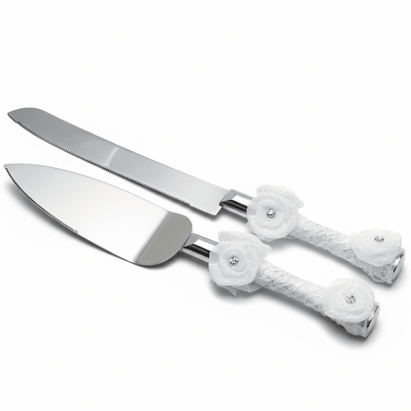 AKDC Wedding Cake Knife & Spatula Server Set – Stainless Steel, White Handle - Al Kabayel Discount CentreAKDC Wedding Cake Knife & Spatula Server Set – Stainless Steel, White HandleKnife & Knife SetsAKDCAl Kabayel Discount Centre