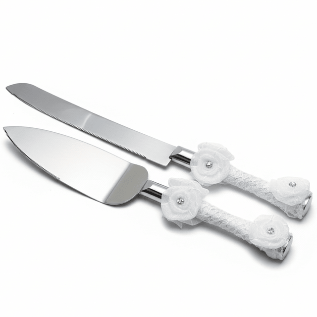 AKDC Wedding Cake Knife & Spatula Server Set – Stainless Steel, White Handle - Al Kabayel Discount CentreAKDC Wedding Cake Knife & Spatula Server Set – Stainless Steel, White HandleKnife & Knife SetsAKDCAl Kabayel Discount Centre