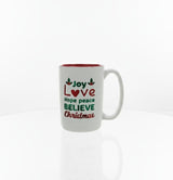 AKDC White Ceramic Christmas Mug 400 ml – Inspirational Joy, Love, Hope, Peace, Believe Holiday Text Design - Al Kabayel Discount CentreAKDC White Ceramic Christmas Mug 400 ml – Inspirational Joy, Love, Hope, Peace, Believe Holiday Text DesignMugsAKDCAl Kabayel Discount Centre