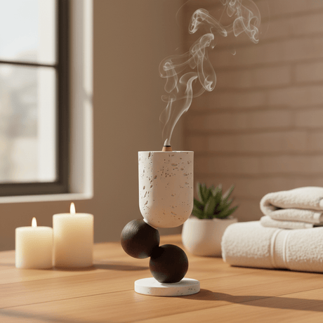 AKDC White Ceramic Cylindrical Incense Burner – Minimalist Design for Modern Home or Meditation Room – 15.5 cm - Al Kabayel Discount CentreAKDC White Ceramic Cylindrical Incense Burner – Minimalist Design for Modern Home or Meditation Room – 15.5 cmCeramic Incense BurnerAKDCAl Kabayel Discount Centre