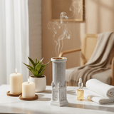 AKDC White Ceramic Decorative Incense Holder – Sophisticated Design for Relaxation and Home Ambiance – 21.5 cm - Al Kabayel Discount CentreAKDC White Ceramic Decorative Incense Holder – Sophisticated Design for Relaxation and Home Ambiance – 21.5 cmCeramic Incense BurnerAKDCAl Kabayel Discount Centre