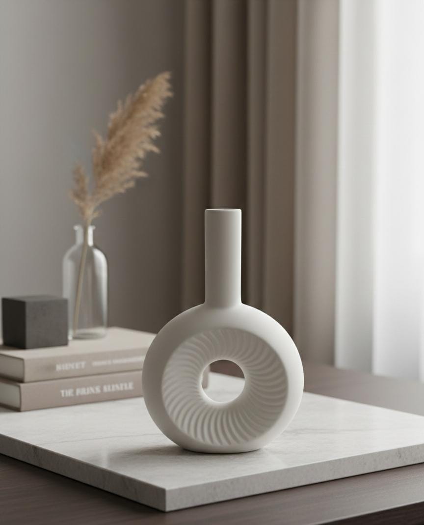 AKDC White Ceramic Long - Neck Decorative Vase – 16×25 cm - Al Kabayel Discount CentreAKDC White Ceramic Long - Neck Decorative Vase – 16×25 cmFlower/Plant PotsAKDCAl Kabayel Discount Centre