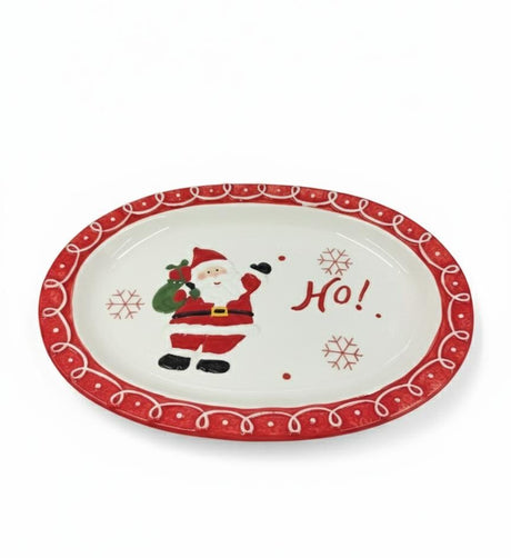 AKDC White Ceramic Oval Plate 27×20 cm – Santa Illustration Festive Dining Plate - Al Kabayel Discount CentreAKDC White Ceramic Oval Plate 27×20 cm – Santa Illustration Festive Dining PlatePlatesAKDCAl Kabayel Discount Centre