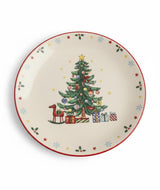 AKDC White Ceramic Round Plate 21 cm – Xmas Tree Pattern Holiday Serving Plate - Al Kabayel Discount CentreAKDC White Ceramic Round Plate 21 cm – Xmas Tree Pattern Holiday Serving PlatePlatesAKDCAl Kabayel Discount Centre
