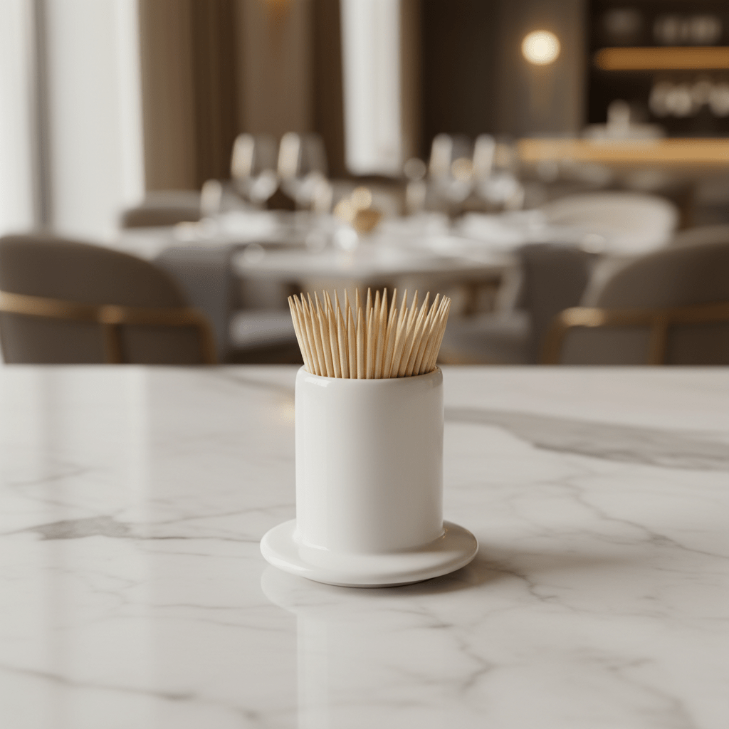AKDC White Ceramic Toothpick Holder – 3 Inch Compact Tabletop Accessory for Home, Café & Restaurant Use - Al Kabayel Discount CentreAKDC White Ceramic Toothpick Holder – 3 Inch Compact Tabletop Accessory for Home, Café & Restaurant UseKitchen Utensils & GadgetsAKDCAl Kabayel Discount Centre