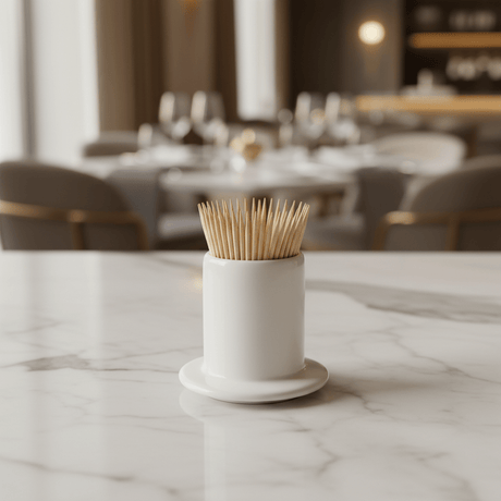 AKDC White Ceramic Toothpick Holder – 3 Inch Compact Tabletop Accessory for Home, Café & Restaurant Use - Al Kabayel Discount CentreAKDC White Ceramic Toothpick Holder – 3 Inch Compact Tabletop Accessory for Home, Café & Restaurant UseKitchen Utensils & GadgetsAKDCAl Kabayel Discount Centre