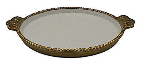 AKDC White & Gold Ceramic Fruit Plate – 25 cm, Decorative & Functional Elegance - Al Kabayel Discount CentreAKDC White & Gold Ceramic Fruit Plate – 25 cm, Decorative & Functional EleganceServing TraysAKDCAl Kabayel Discount Centre