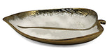 AKDC White & Gold Ceramic Leaf Plate – 25×21 cm, Elegant Leaf - Shaped Craft - Al Kabayel Discount CentreAKDC White & Gold Ceramic Leaf Plate – 25×21 cm, Elegant Leaf - Shaped CraftServing TraysAKDCAl Kabayel Discount Centre