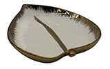 AKDC White & Gold Ceramic Leaf Plate – 25×21 cm, Elegant Leaf - Shaped Craft - Al Kabayel Discount CentreAKDC White & Gold Ceramic Leaf Plate – 25×21 cm, Elegant Leaf - Shaped CraftServing TraysAKDCAl Kabayel Discount Centre