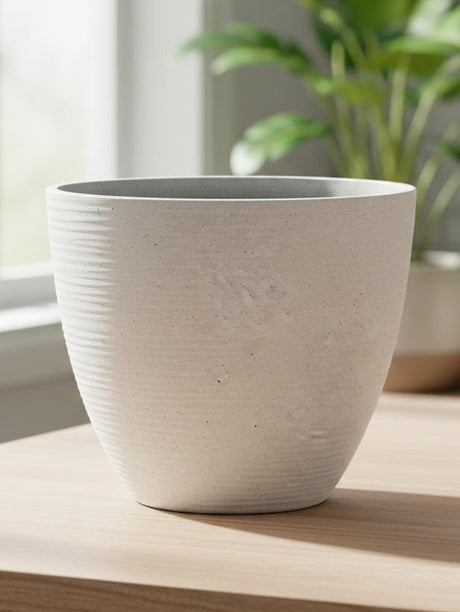 AKDC White Granite - Textured Plastic Plant Pot – Heavy - Duty Decorative Planter – 32×27.5 cm - Al Kabayel Discount CentreAKDC White Granite - Textured Plastic Plant Pot – Heavy - Duty Decorative Planter – 32×27.5 cmFlower/Plant PotsAKDCAl Kabayel Discount Centre