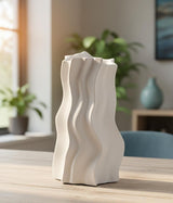 AKDC White Hard Plastic Flower Vase – Minimalist Contemporary Home Decor – 29×15 cm - Al Kabayel Discount CentreAKDC White Hard Plastic Flower Vase – Minimalist Contemporary Home Decor – 29×15 cmFlower/Plant PotsAKDCAl Kabayel Discount Centre