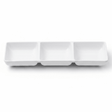 AKDC White Melamine Rectangle 3 Portion Sauce Bowl 3.5 Inch Triple Dip Bowl for Serving Variety Sauces - Al Kabayel Discount CentreAKDC White Melamine Rectangle 3 Portion Sauce Bowl 3.5 Inch Triple Dip Bowl for Serving Variety SaucesBowlsAKDCAl Kabayel Discount Centre