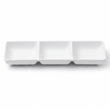 AKDC White Melamine Rectangle 3 Portion Sauce Bowl 3.5 Inch Triple Dip Bowl for Serving Variety Sauces - Al Kabayel Discount CentreAKDC White Melamine Rectangle 3 Portion Sauce Bowl 3.5 Inch Triple Dip Bowl for Serving Variety SaucesBowlsAKDCAl Kabayel Discount Centre