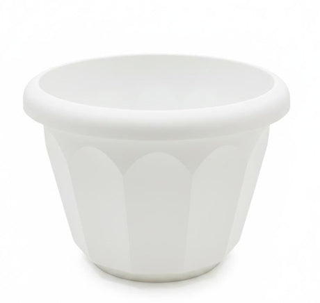 AKDC White Plastic Plant Pot – Tall Modern Garden Planter – 18×24 cm - Al Kabayel Discount CentreAKDC White Plastic Plant Pot – Tall Modern Garden Planter – 18×24 cmFlower/Plant PotsAKDCAl Kabayel Discount Centre