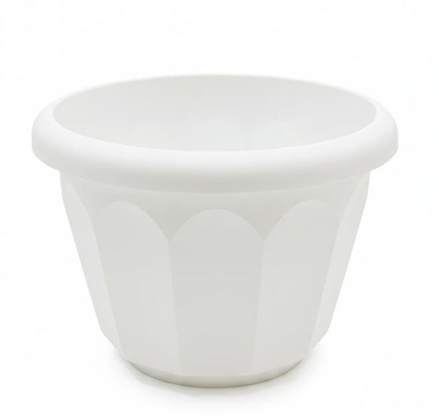 AKDC White Plastic Plant Pot – Tall Modern Garden Planter – 18×24 cm - Al Kabayel Discount CentreAKDC White Plastic Plant Pot – Tall Modern Garden Planter – 18×24 cmFlower/Plant PotsAKDCAl Kabayel Discount Centre