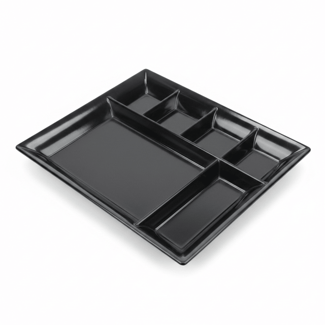 AKDC White Rectangular Melamine 6 Portion Serving Plate 33 × 26 cm Premium Section Plate for Food Serving in Hotels and Homes - Al Kabayel Discount CentreAKDC White Rectangular Melamine 6 Portion Serving Plate 33 × 26 cm Premium Section Plate for Food Serving in Hotels and HomesPlatesAKDCAl Kabayel Discount Centre