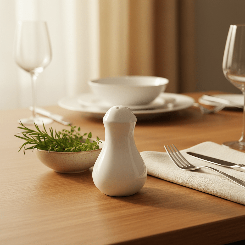 AKDC White Salt & Pepper Bottle Set – 9 cm Durable Ceramic Seasoning Dispensers for Home & Restaurant - Al Kabayel Discount CentreAKDC White Salt & Pepper Bottle Set – 9 cm Durable Ceramic Seasoning Dispensers for Home & RestaurantKitchen Utensils & GadgetsAKDCAl Kabayel Discount Centre