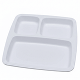 AKDC White Square Melamine 3 Portion Serving Plate 23.5 × 23.5 cm Durable Food Grade Compartment Tray for Home Restaurant Use - Al Kabayel Discount CentreAKDC White Square Melamine 3 Portion Serving Plate 23.5 × 23.5 cm Durable Food Grade Compartment Tray for Home Restaurant UsePlatesAKDCAl Kabayel Discount Centre