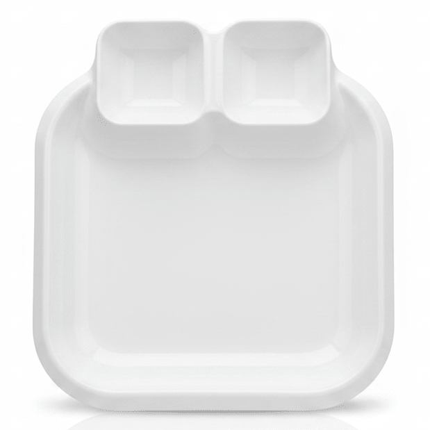AKDC White Square Melamine 3 Portion Serving Plate 24 cm Strong and Durable Section Plate Ideal for Home and Commercial Dining - Al Kabayel Discount CentreAKDC White Square Melamine 3 Portion Serving Plate 24 cm Strong and Durable Section Plate Ideal for Home and Commercial DiningPlatesAKDCAl Kabayel Discount Centre
