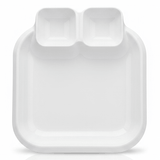 AKDC White Square Melamine 3 Portion Serving Plate 24 cm Strong and Durable Section Plate Ideal for Home and Commercial Dining - Al Kabayel Discount CentreAKDC White Square Melamine 3 Portion Serving Plate 24 cm Strong and Durable Section Plate Ideal for Home and Commercial DiningPlatesAKDCAl Kabayel Discount Centre