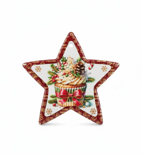 AKDC White Star - Shaped Ceramic Christmas Coaster 10 cm – Cupcake Design Festive Tableware - Al Kabayel Discount CentreAKDC White Star - Shaped Ceramic Christmas Coaster 10 cm – Cupcake Design Festive TablewareHome Décor AccentsAKDCAl Kabayel Discount Centre