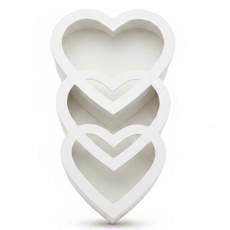 AKDC White Triple Heart Cardboard Gift Box with Clear Cover for Elegant Gift Presentation, Weddings & Special Events – 45×20×10 cm - Al Kabayel Discount CentreAKDC White Triple Heart Cardboard Gift Box with Clear Cover for Elegant Gift Presentation, Weddings & Special Events – 45×20×10 cmPacking & Wrapping SuppliesAKDCAl Kabayel Discount Centre