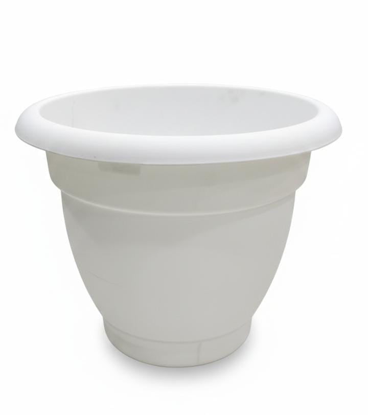 AKDC White Wide Plastic Plant Pot – Premium Deep Garden Planter – 33×26 cm - Al Kabayel Discount CentreAKDC White Wide Plastic Plant Pot – Premium Deep Garden Planter – 33×26 cmFlower/Plant PotsAKDCAl Kabayel Discount Centre