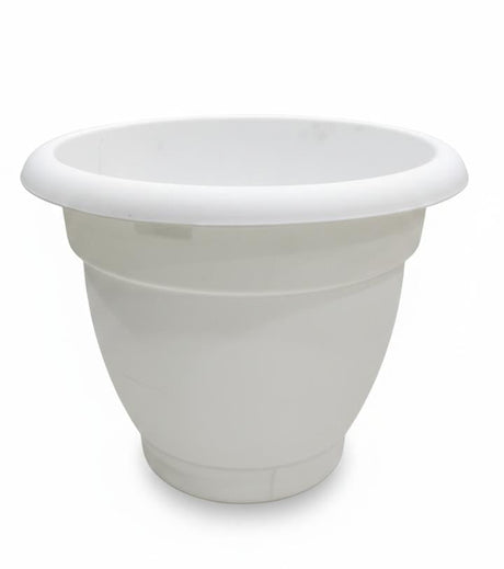 AKDC White Wide Plastic Plant Pot – Premium Deep Garden Planter – 33×26 cm - Al Kabayel Discount CentreAKDC White Wide Plastic Plant Pot – Premium Deep Garden Planter – 33×26 cmFlower/Plant PotsAKDCAl Kabayel Discount Centre