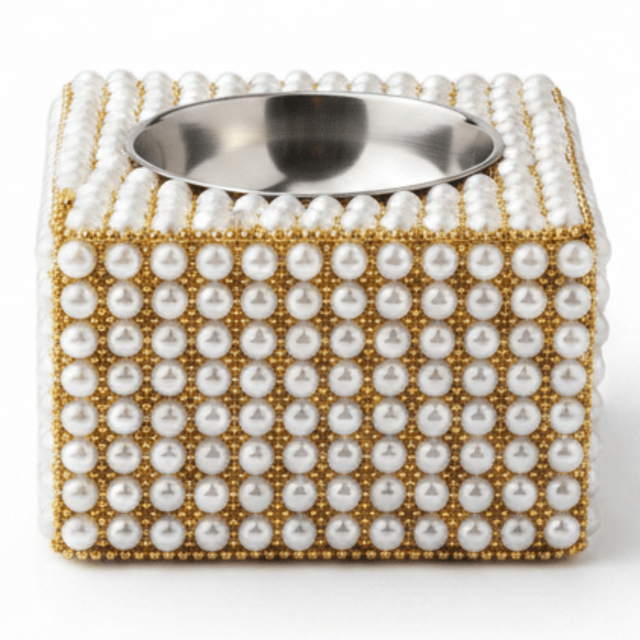 AKDC White Wooden Handcrafted Pearl Beaded Ashtray, Elegant Square Decorative Design (10×10 cm) - Al Kabayel Discount CentreAKDC White Wooden Handcrafted Pearl Beaded Ashtray, Elegant Square Decorative Design (10×10 cm)Organizers & AccessoriesAKDCAl Kabayel Discount Centre